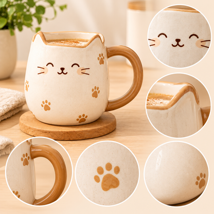 mugfolkery® Cute Cat Ceramic Coffee Mug